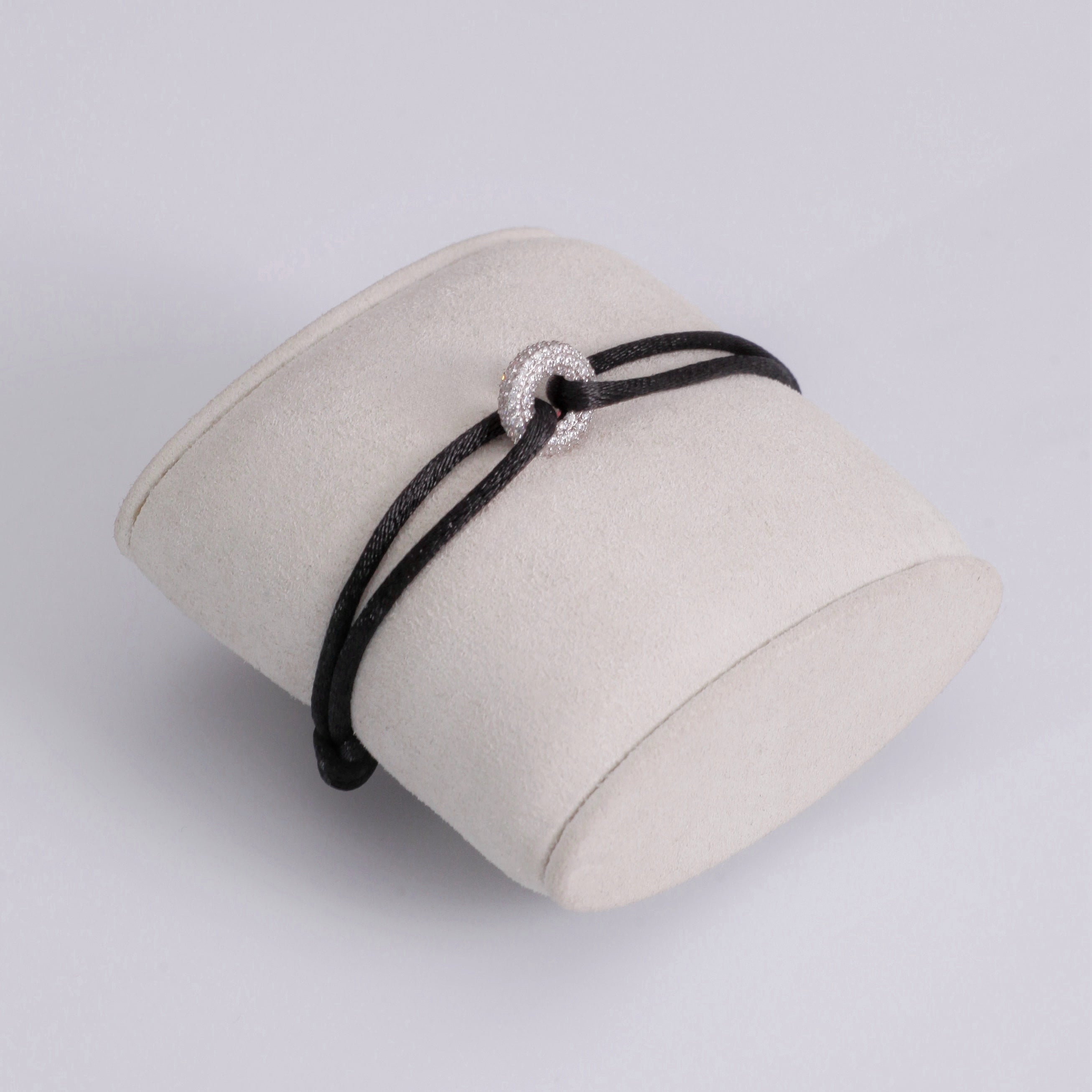 Silver Soho Pavé Cord Bracelet