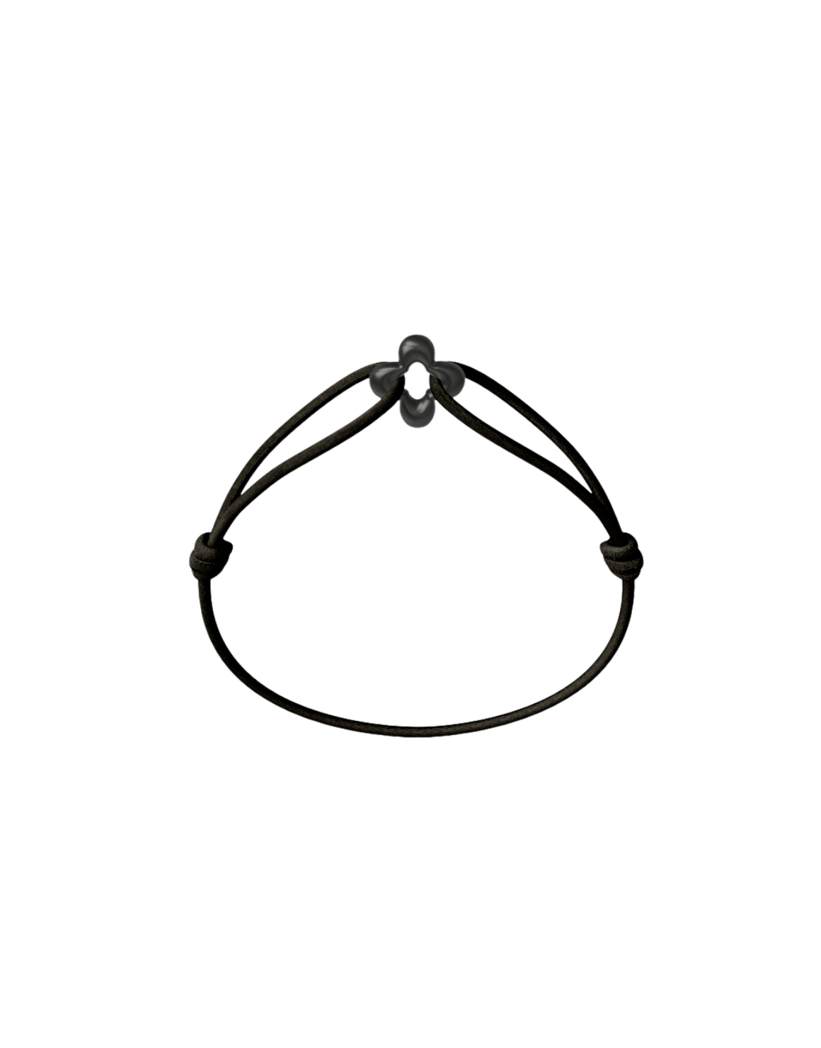 Mini Black Clover Cord Bracelet