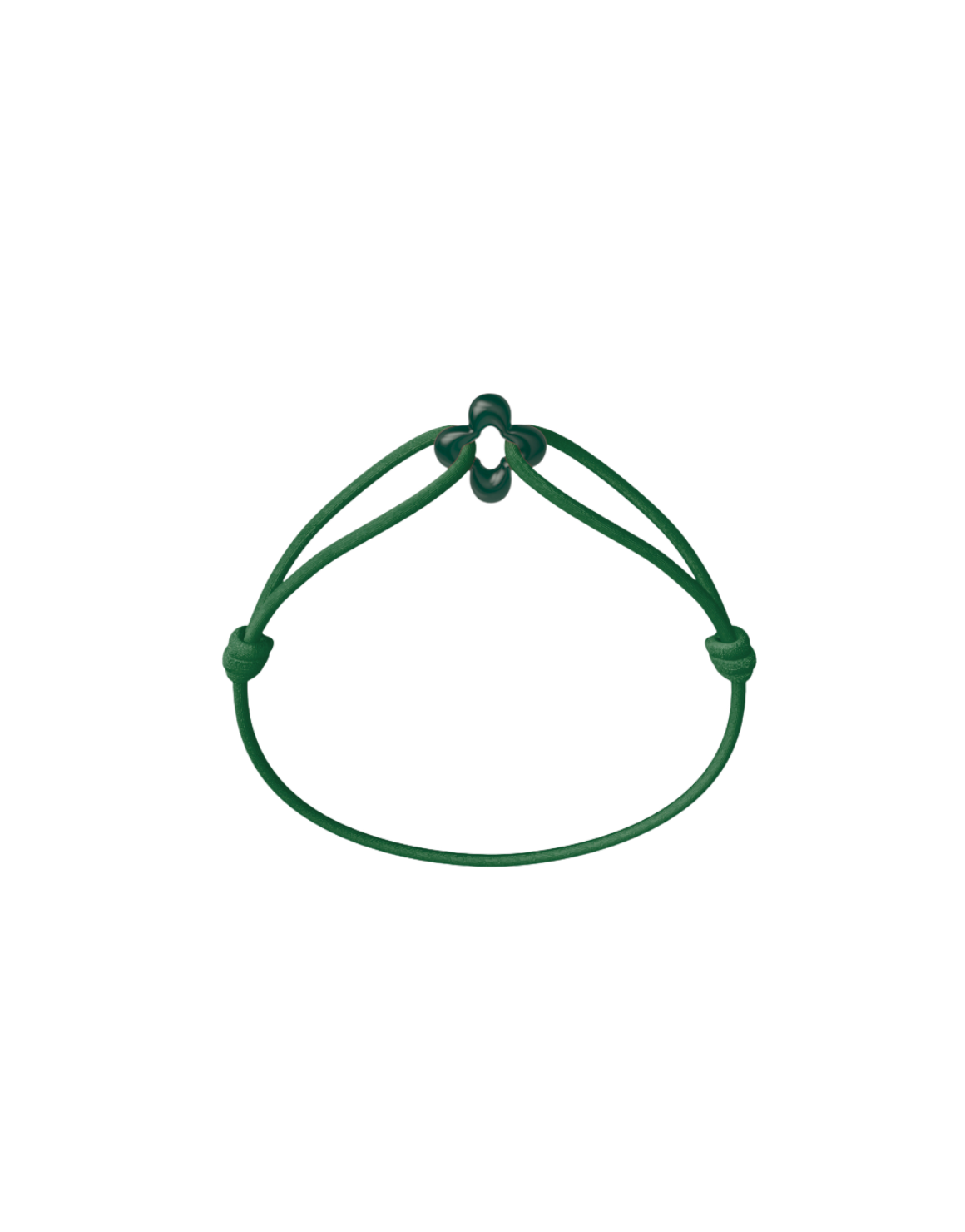 Mini Green Clover Cord Bracelet