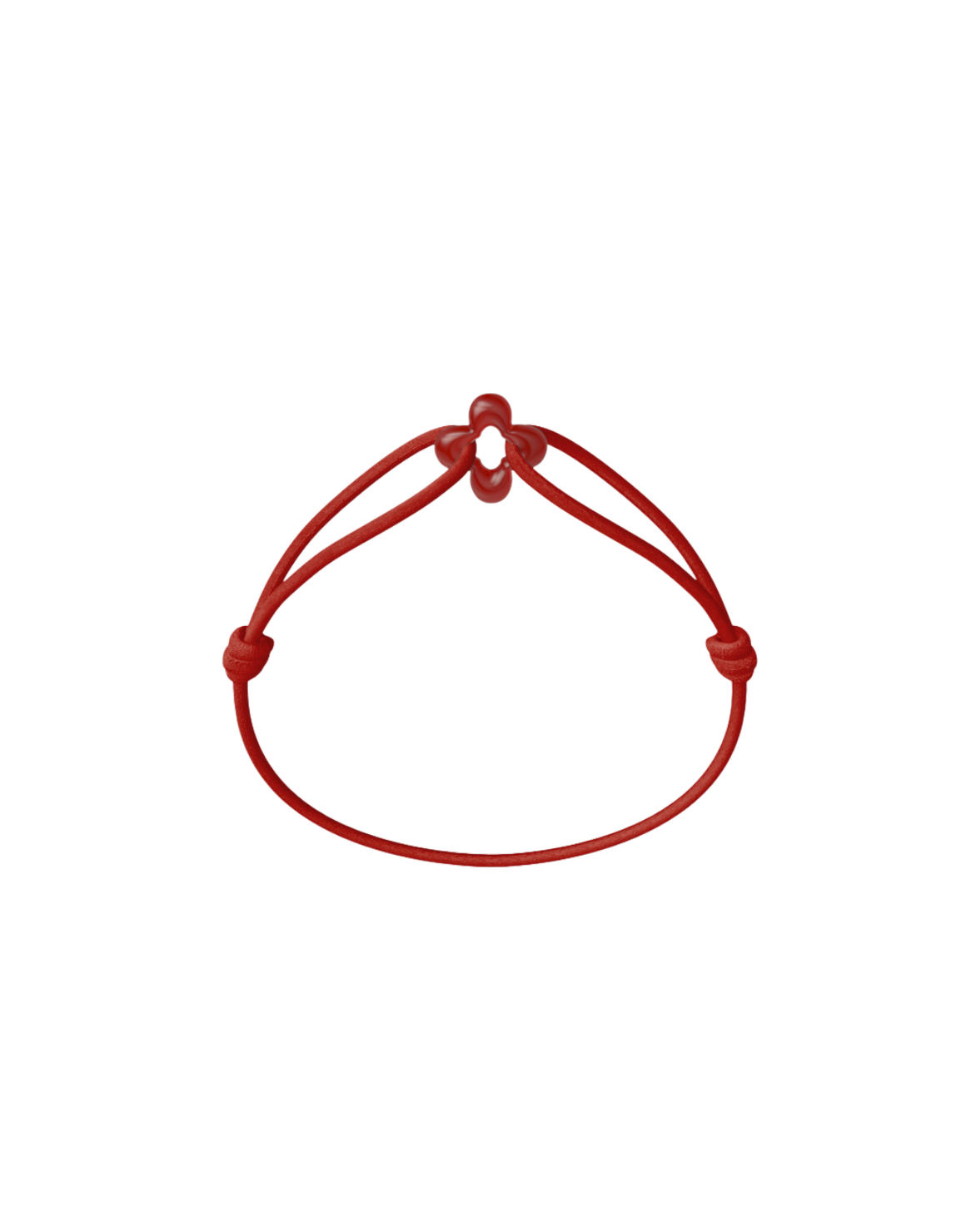 Mini Red Clover Cord Bracelet