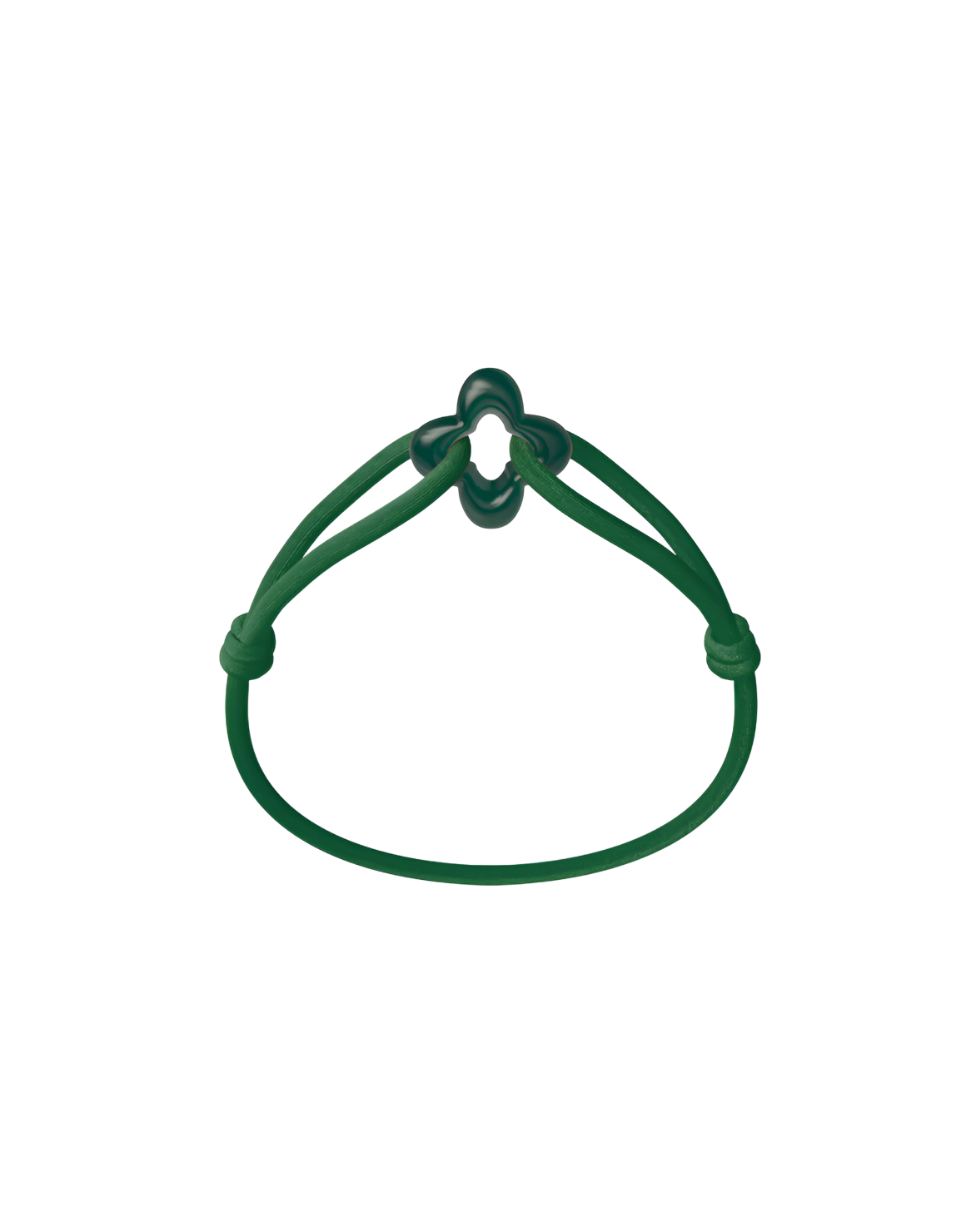 Green Clover Cord Bracelet